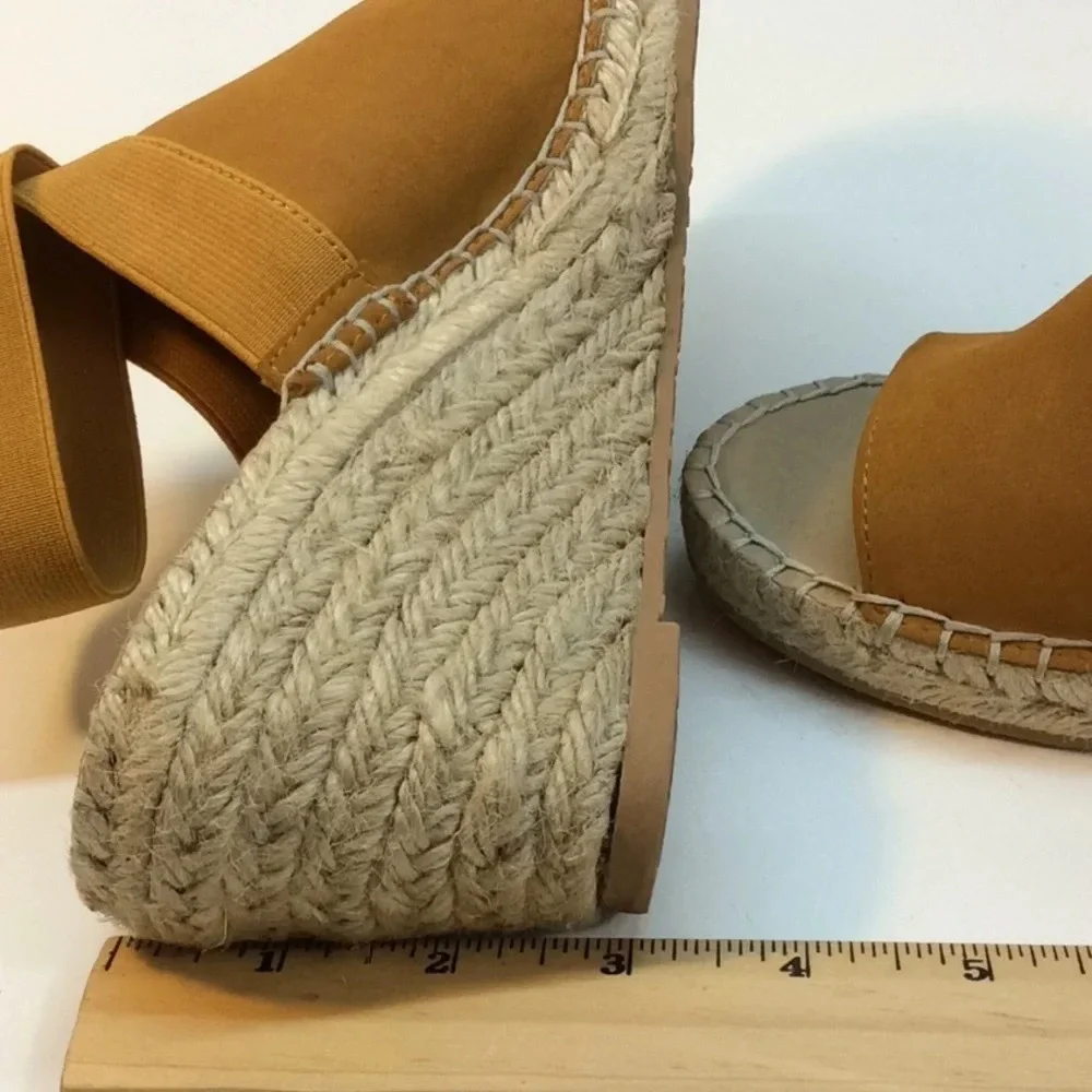 Adrienne Vittadini Rust Suede Espadrille Wedge
